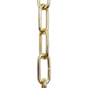 Chain ST59-U Standard Link Oval Coil Chandelier Chain with Unwelded Steel links, Antique Brass