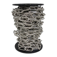Chain ST59-U Standard Link, Coil Chandelier Chain with Oval Unwelded Steel links, Antique Brass