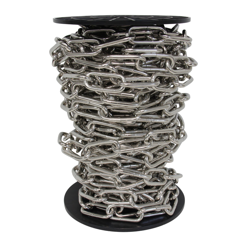Chain ST59-U Standard Link, Coil Chandelier Chain with Oval Unwelded Steel links, Antique Brass