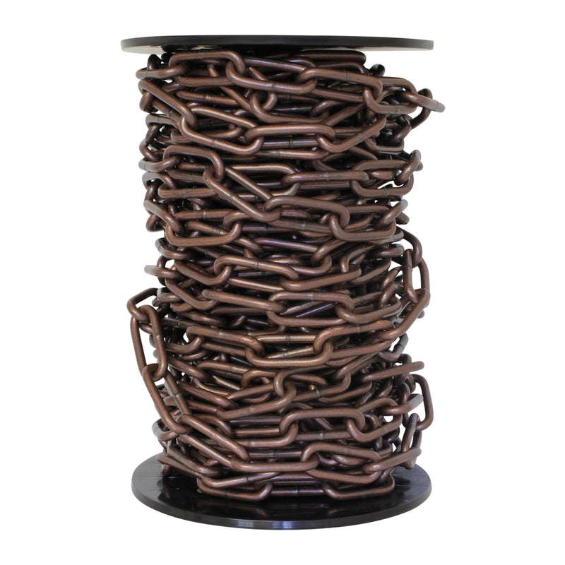Chain ST59-W Standard Link, Coil Chandelier Chain with Oval Welded Steel links, Antique Brass