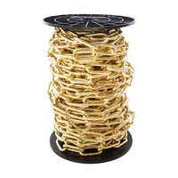 Chain ST59-W Standard Link, Coil Chandelier Chain with Oval Welded Steel links, Antique Brass