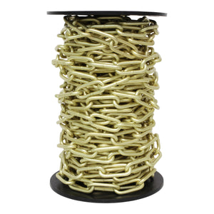 Chain ST59-W Standard Link, Coil Chandelier Chain with Oval Welded Steel links, Antique Brass
