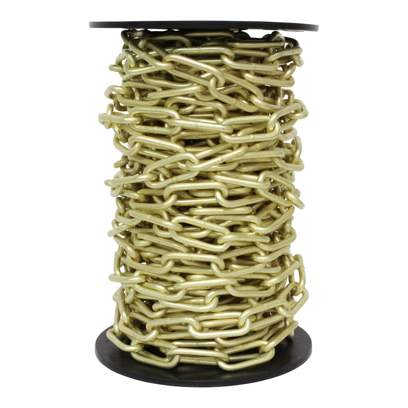 Chain ST59-W Standard Link, Coil Chandelier Chain with Oval Welded Steel links, Antique Brass