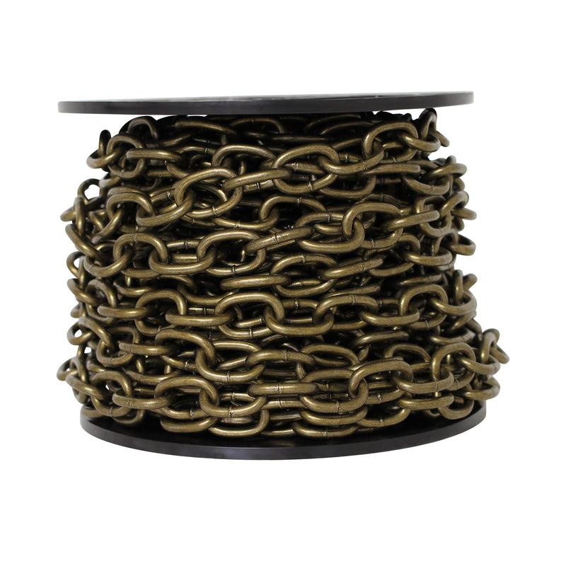 Chain ST60-W Standard Link Chandelier Chain with Oval Welded Steel links, Antique Brass