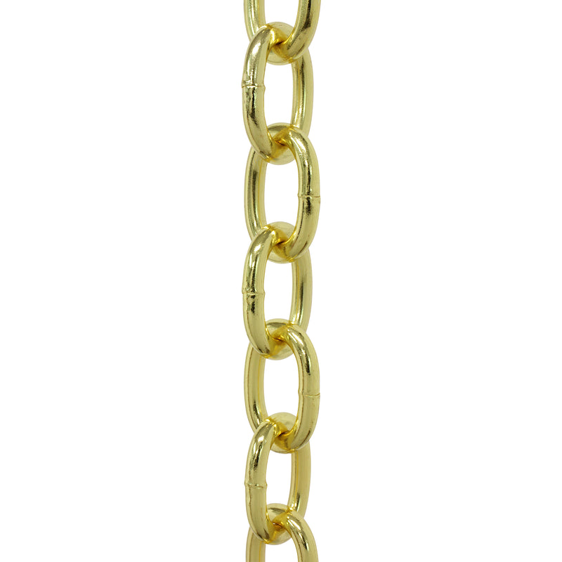 Chain ST60-W Standard Link Chandelier Chain with Oval Welded Steel links, Antique Brass