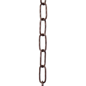Chain ST61-U Standard Link, Coil Chandelier Chain with Oval Unwelded Steel links, Antique Copper