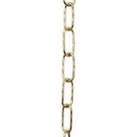 Chain ST61-U Standard Link, Coil Chandelier Chain with Oval Unwelded Steel links, Antique Copper