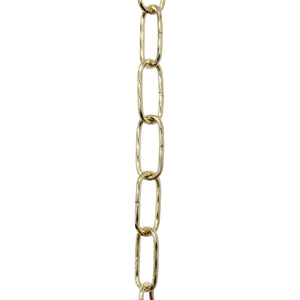 Chain ST61-U Standard Link, Coil Chandelier Chain with Oval Unwelded Steel links, Antique Copper