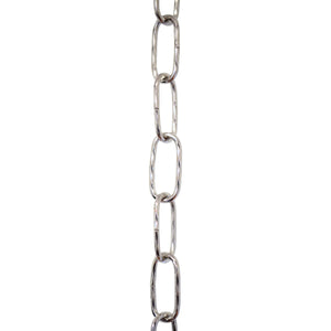 Chain ST61-U Standard Link, Coil Chandelier Chain with Oval Unwelded Steel links, Antique Copper