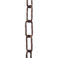 Chain ST61-U Standard Link, Coil Chandelier Chain with Oval Unwelded Steel links, Antique Copper