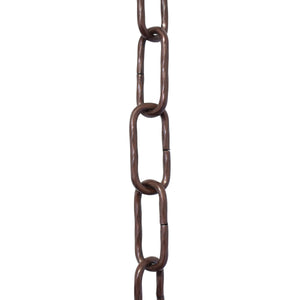 Chain ST61-U Standard Link, Coil Chandelier Chain with Oval Unwelded Steel links, Antique Copper