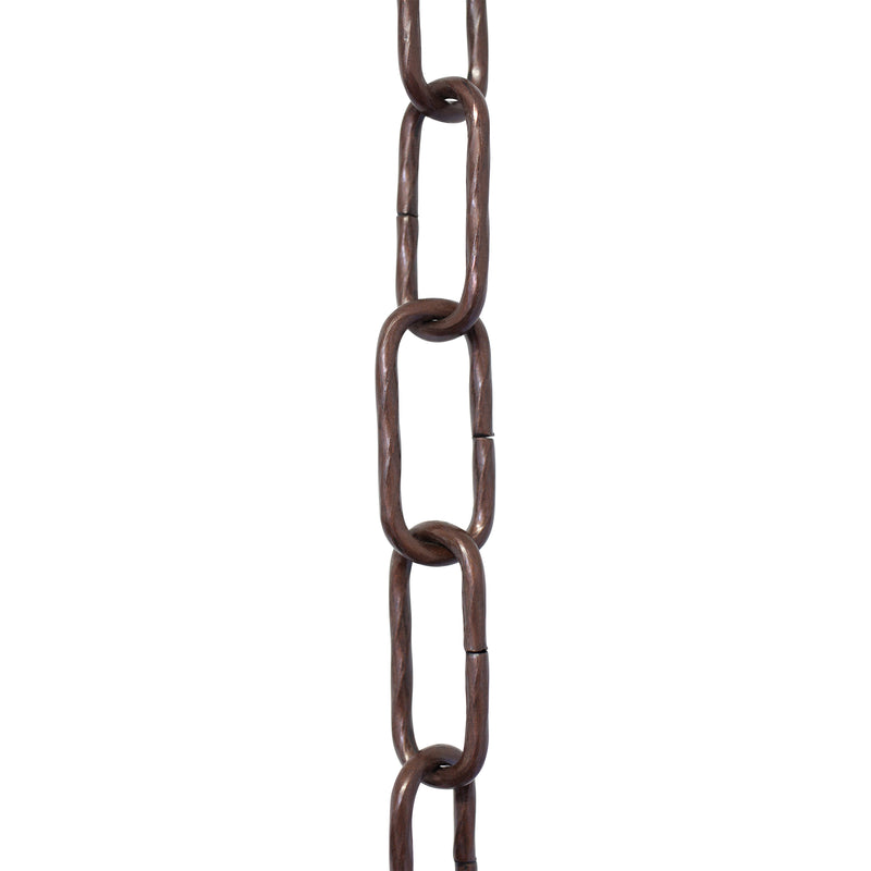 Chain ST61-U Standard Link, Coil Chandelier Chain with Oval Unwelded Steel links, Antique Copper