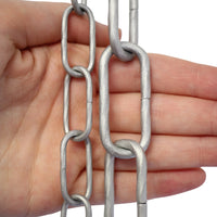 Chain ST61-U Standard Link, Coil Chandelier Chain with Oval Unwelded Steel links, Antique Copper