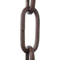 Chain ST62-U Standard Link, Coil Chandelier Chain with Oval Unwelded Steel links, Antique Brass