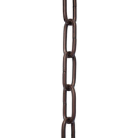 Chain ST62-U Standard Link, Coil Chandelier Chain with Oval Unwelded Steel links, Antique Brass