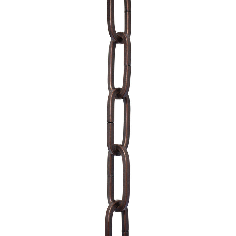 Chain ST62-U Standard Link, Coil Chandelier Chain with Oval Unwelded Steel links, Antique Brass