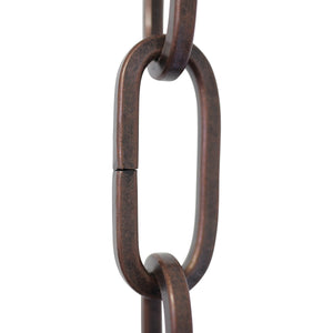 Chain ST62-U Standard Link, Coil Chandelier Chain with Oval Unwelded Steel links, Antique Brass