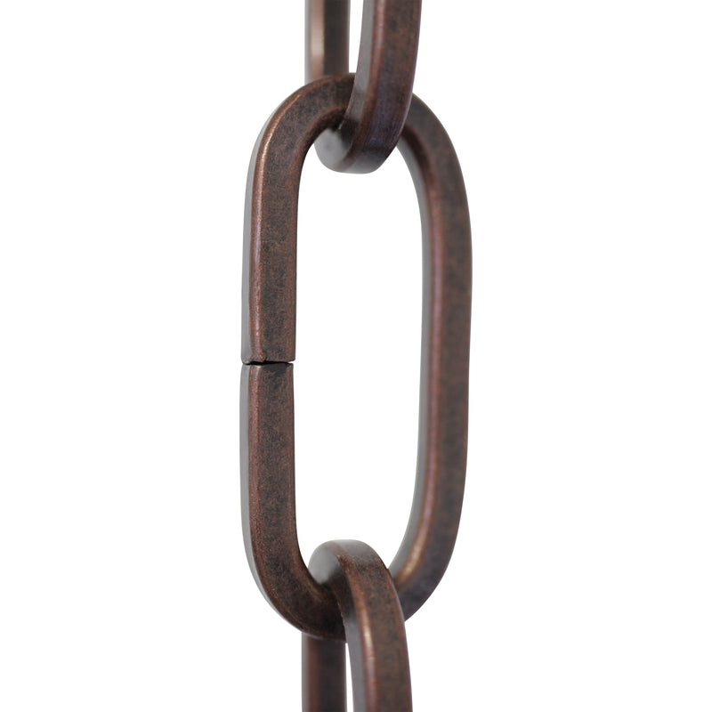 Chain ST62-U Standard Link, Coil Chandelier Chain with Oval Unwelded Steel links, Antique Brass