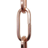 Chain ST62-U Standard Link, Coil Chandelier Chain with Oval Unwelded Steel links, Antique Brass