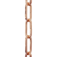 Chain ST62-U Standard Link, Coil Chandelier Chain with Oval Unwelded Steel links, Antique Brass