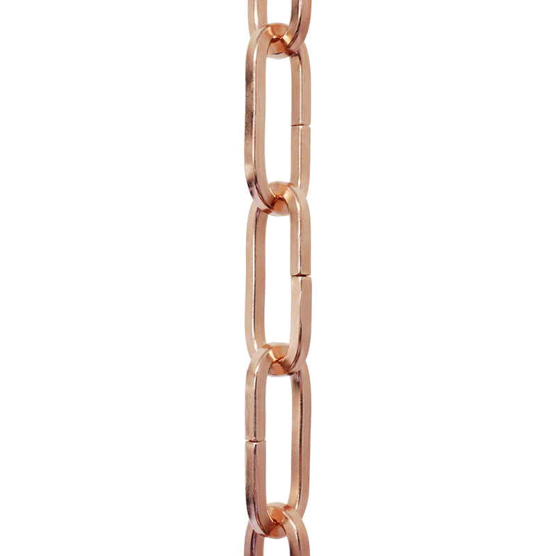 Chain ST62-U Standard Link, Coil Chandelier Chain with Oval Unwelded Steel links, Antique Brass