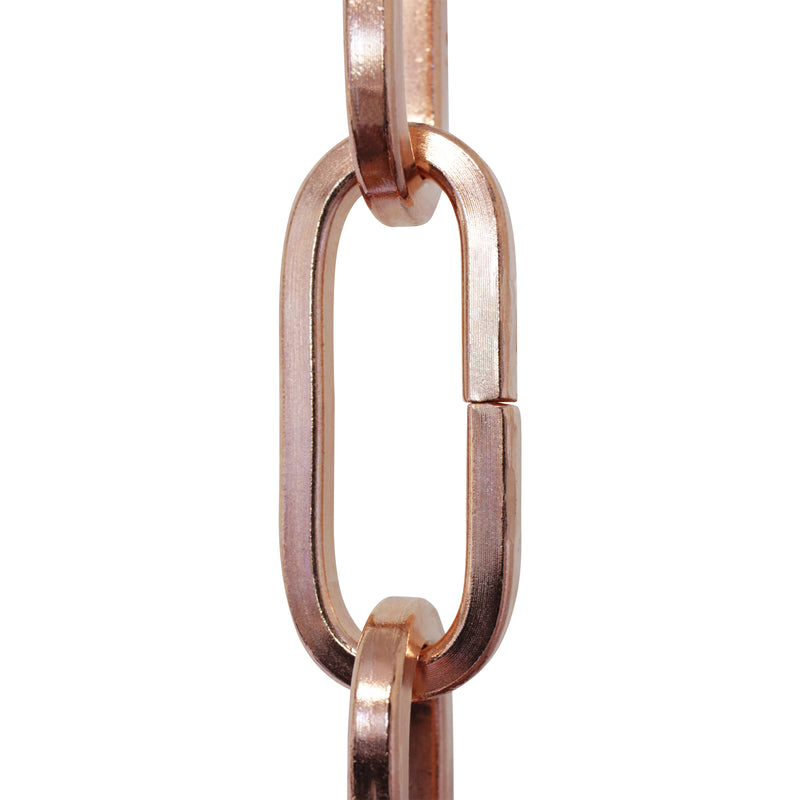 Chain ST62-U Standard Link, Coil Chandelier Chain with Oval Unwelded Steel links, Antique Brass