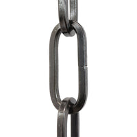 Chain ST62-U Standard Link, Coil Chandelier Chain with Oval Unwelded Steel links, Antique Brass