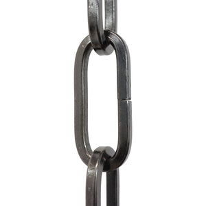 Chain ST62-U Standard Link, Coil Chandelier Chain with Oval Unwelded Steel links, Antique Brass
