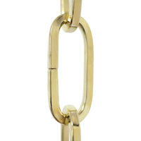 Chain ST62-U Standard Link, Coil Chandelier Chain with Oval Unwelded Steel links, Antique Brass