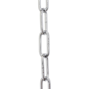 Chain ST62-U Standard Link, Coil Chandelier Chain with Oval Unwelded Steel links, Antique Brass