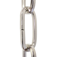 Chain ST62-U Standard Link, Coil Chandelier Chain with Oval Unwelded Steel links, Antique Brass