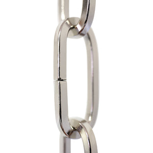 Chain ST62-U Standard Link, Coil Chandelier Chain with Oval Unwelded Steel links, Antique Brass