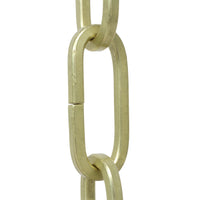 Chain ST62-U Standard Link, Coil Chandelier Chain with Oval Unwelded Steel links, Antique Brass