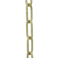 Chain ST62-U Standard Link, Coil Chandelier Chain with Oval Unwelded Steel links, Antique Brass