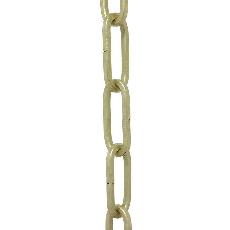 Chain ST62-U Standard Link, Coil Chandelier Chain with Oval Unwelded Steel links, Antique Brass