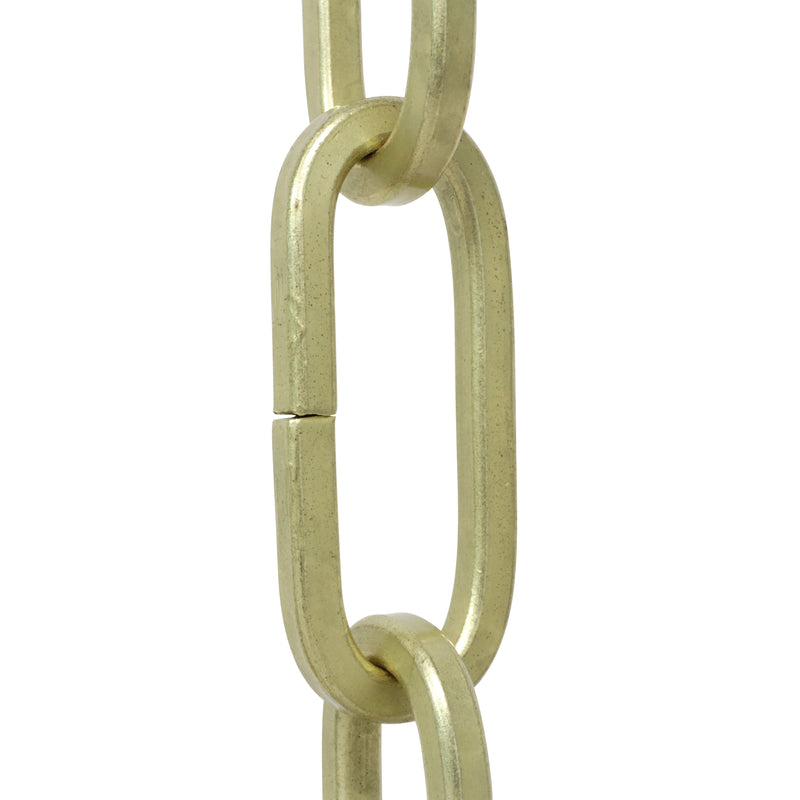 Chain ST62-U Standard Link, Coil Chandelier Chain with Oval Unwelded Steel links, Antique Brass