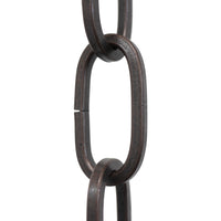 Chain ST62-U Standard Link, Coil Chandelier Chain with Oval Unwelded Steel links, Antique Brass