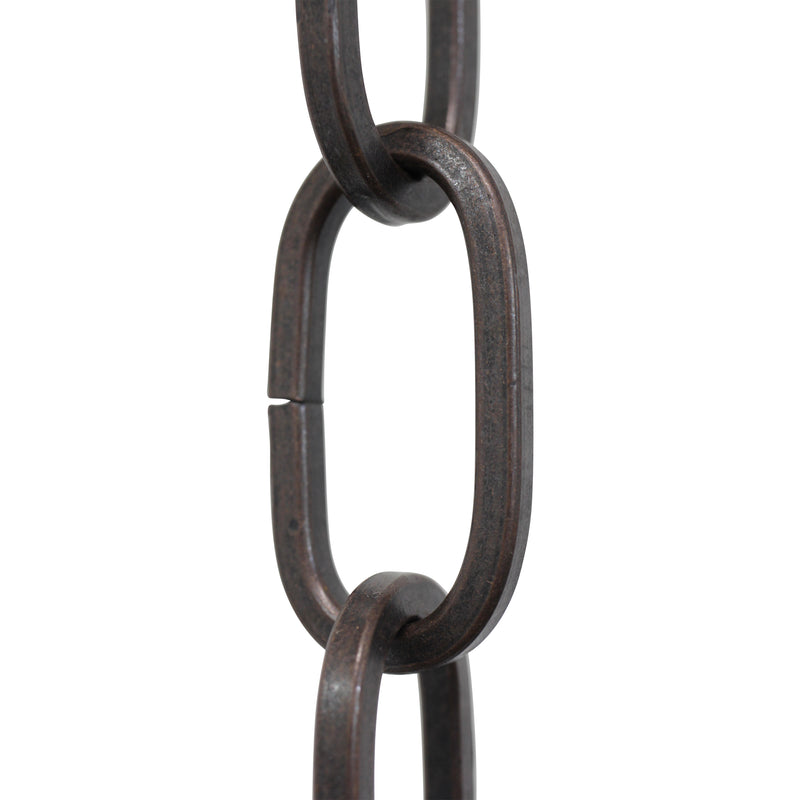 Chain ST62-U Standard Link, Coil Chandelier Chain with Oval Unwelded Steel links, Antique Brass