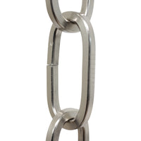 Chain ST62-U Standard Link, Coil Chandelier Chain with Oval Unwelded Steel links, Antique Brass