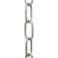 Chain ST62-U Standard Link, Coil Chandelier Chain with Oval Unwelded Steel links, Antique Brass