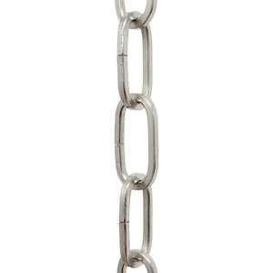 Chain ST62-U Standard Link, Coil Chandelier Chain with Oval Unwelded Steel links, Antique Brass
