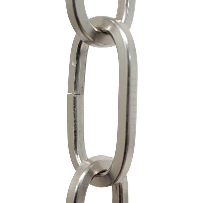 Chain ST62-U Standard Link, Coil Chandelier Chain with Oval Unwelded Steel links, Antique Brass