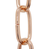 Chain ST62-U Standard Link, Coil Chandelier Chain with Oval Unwelded Steel links, Antique Brass
