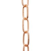 Chain ST62-U Standard Link, Coil Chandelier Chain with Oval Unwelded Steel links, Antique Brass