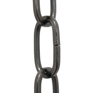 Chain ST62-U Standard Link, Coil Chandelier Chain with Oval Unwelded Steel links, Antique Brass