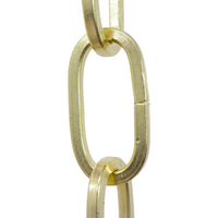 Chain ST62-U Standard Link, Coil Chandelier Chain with Oval Unwelded Steel links, Antique Brass