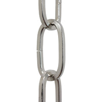 Chain ST62-U Standard Link, Coil Chandelier Chain with Oval Unwelded Steel links, Antique Brass
