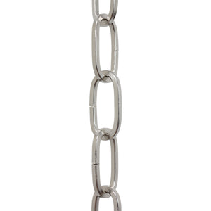 Chain ST62-U Standard Link, Coil Chandelier Chain with Oval Unwelded Steel links, Antique Brass