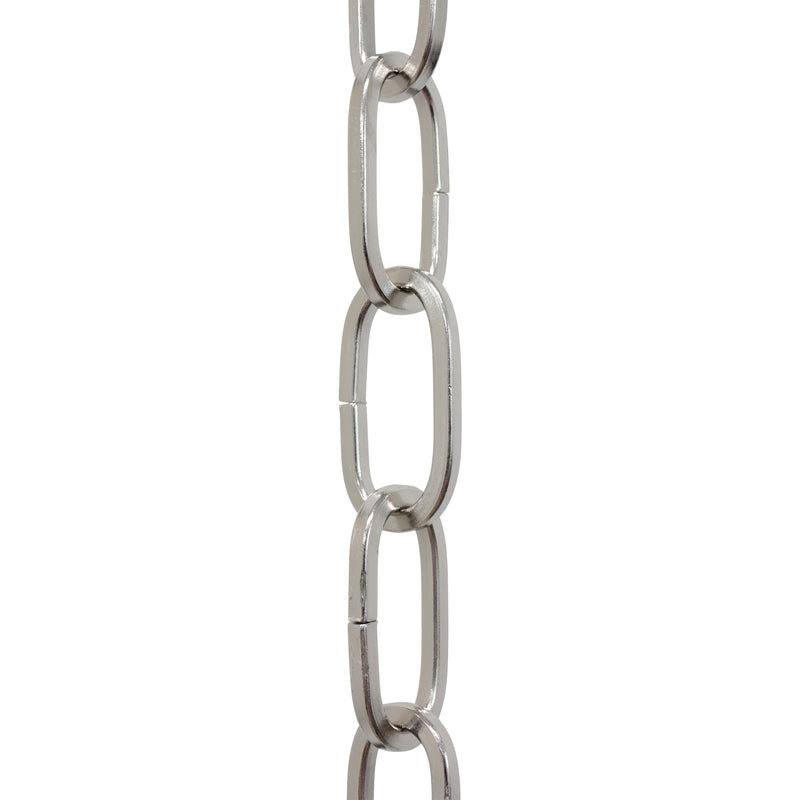 Chain ST62-U Standard Link, Coil Chandelier Chain with Oval Unwelded Steel links, Antique Brass
