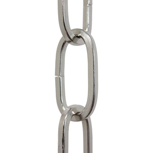 Chain ST62-U Standard Link, Coil Chandelier Chain with Oval Unwelded Steel links, Antique Brass